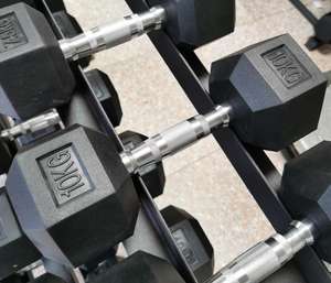 Haltères hexagonales en caoutchouc de haute qualité, équipement de gymnastique, produits d'exercice <span class=keywords><strong>pour</strong></span> les personnes âgées, vente en gros - Product Image 4