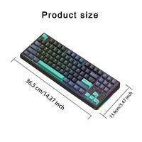 Nouveau clavier mécanique ergonomique AULA F87 PRO à 87 touches en plastique, rétroéclairage RGB, sans fil, type-C, trois modes, touches personnalisables, pour le jeu et la frappe