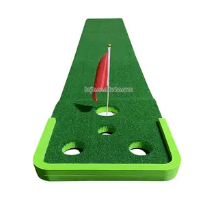 Fabriek Goedkope Prijs Indoor Mini Golf Oefening Game Golf Indoor Putting Green Putter Trainer Golf Groene Mat