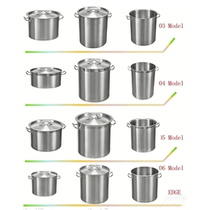 Marmite à soupe, ensemble de marmites à soupe, casserole à sauce, grand pot à soupe, batterie de cuisine, casserole en acier - Product Image 1