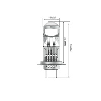 Mini ampoule de phare LED H7, lentille de projecteur LED, ampoule LED de projecteur Plug and Play