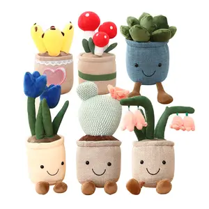 Lifelike mushrooms succulents plant plush stuffed decorative toys Kids Lovely Cartoon decorative dolls stuffed plush pillow toy