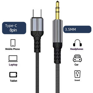 Nuevo Adaptador <span class=keywords><strong>de</strong></span> Audio Tipo-C a 3.5mm con Carcasa <span class=keywords><strong>de</strong></span> Aluminio Chapada en Oro <span class=keywords><strong>de</strong></span> Alta Fidelidad para Automóvil, <span class=keywords><strong>Cable</strong></span> Adaptador Auxiliar para Ip - Product Image 4