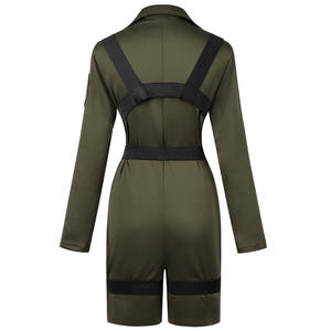 Costume <span class=keywords><strong>pilote</strong></span> <span class=keywords><strong>femme</strong></span> sexy combinaison pour femmes fête d'halloween jeu de rôle uniforme de vol robe de carnaval - Product Image 3