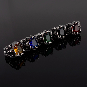 Blues RTS neues Design Edelstahl Silber Tier Adler Klaue Diamant Ring für Männer Punk Schmuck - Product Image 2