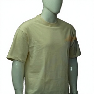 T-shirt col rond coupe ample 240 GSM 100% coton, impression sérigraphique sur tissu éponge, durable, écologique, respirant, vierge - Product Image 2