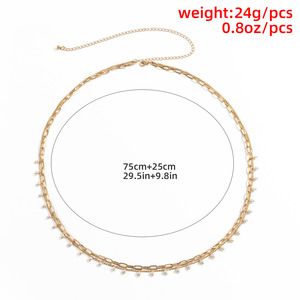 Chaîne de Taille Sexy pour Fête Estivale, Double Rang de <span class=keywords><strong>Perles</strong></span> et Pompons, Bijou de Corps pour <span class=keywords><strong>Femme</strong></span>, <span class=keywords><strong>Ceinture</strong></span> Ventre Perlé - Product Image 6