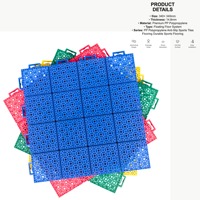 Dalles de sol emboîtables antidérapantes en PP durable pour terrains de sport extérieurs – Revêtement modulaire suspendu en plastique pour tennis et volleyball