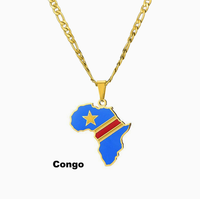 Collier personnalisé en acier inoxydable doré du Congo pour hommes et femmes, style ethnique, collier de couple, accessoires transfrontaliers