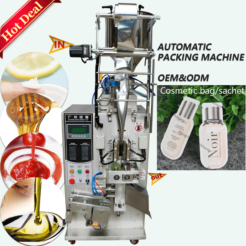Упаковочная машина для пакетиков, автоматическая вертикальная машинка для наполнения медом, палочками, молочным джемом, супом, водой и маслом