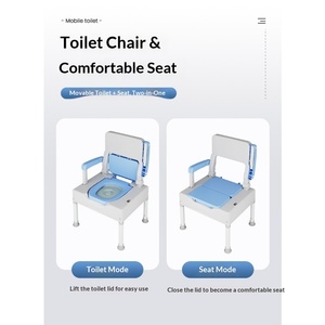 Waterproof Aluminum Shower Chair Cheap Price Commode Toilet Chair Commode Elder Wheelchair - Product Image 3