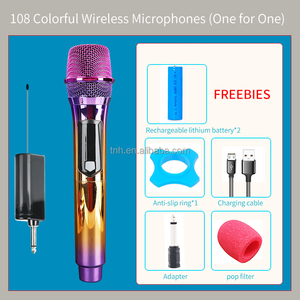 TNH UM-108 colorato dinamico palmare senza fili microfono cardioide per la casa canto scena Performance microfono universale - Product Image 6