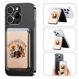 Ultra-Thin PU Leather Magnetic <b>Card</b> <b>Holder</b> <b>Wallet</b> with Magsafe New Folding <b>Card</b> Cases Stand <b>for</b> iPhone Credit <b>Card</b> Clip Closure - Product Image 1