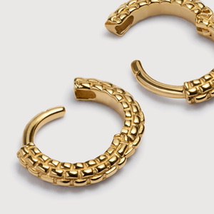 Pendientes de Aro de Oro Vermeil de 14k, Pendientes de Diseño Elegante y Moderno, Resistentes al Agua, Pendientes de Aro de Plata Chapados en Oro de 18k de Alta Calidad - Product Image 4