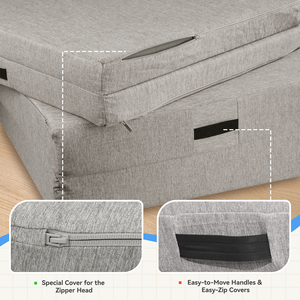 Canapé modulaire carré pour enfants, canapé de jeu pour enfants, housse amovible, coussin de sol en mousse convertible pour appartement, utilisation scolaire - Product Image 4