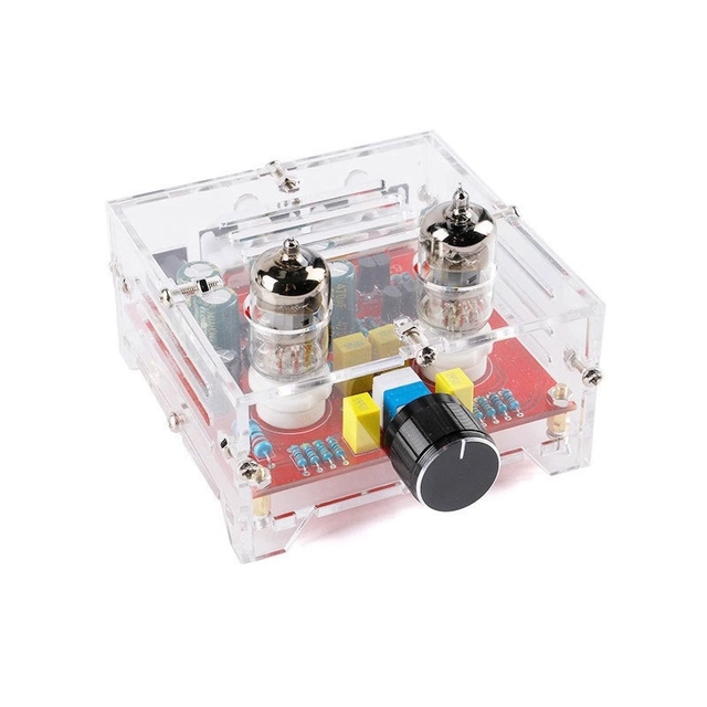 OKN514-16 HiFi Preamplifier Module 6J1 Electron Tube with Transparent Case Easy Installation for DIY Audio