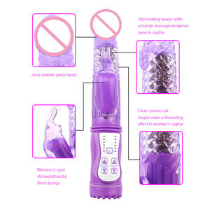 Mainan Seks <span class=keywords><strong>Vibrator</strong></span> Kelinci Bertenaga 36 Kecepatan dengan Gerakan Dorong yang Kuat - Product Image 3
