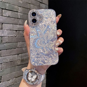 Funda para Teléfono con Diseño de Mariposa y Diamantes Brillantes, Electrochapada, Elegante, para iPhone 16 15 14 13 12 Pro Max - Product Image 3