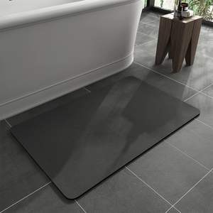 Tapis de bain modernes en polyester absorbant, antimicrobien, résistant aux taches, antidérapant, rembourré, séchage rapide, réversible et adapté aux animaux domestiques - Product Image 1