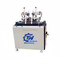 핵심 구성 요소가있는 PVC 창 및 윈-도어 코너 용 UPVC PVC PVC 창 CNC 코너 청소 기계 PLC 엔진 베어링 모터