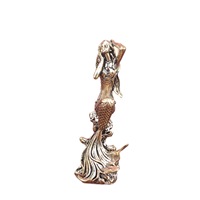 1pc Mini figurine de sirène en laiton Décoration d'intérieur Bureau Aquarium Paysage Décoration Modèle Artisanat Ornement de bureau