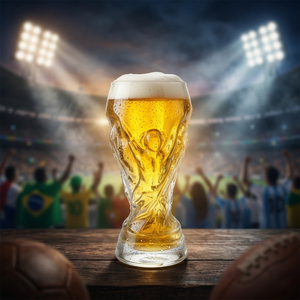 Mug à bière en verre grande capacité, style trophée de <span class=keywords><strong>football</strong></span>, pour fêtes de foot, célébrations des fans et toast de victoire - Product Image 6