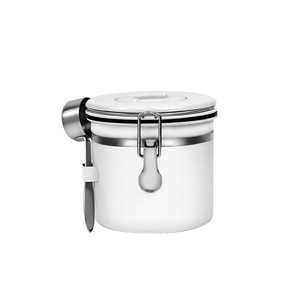 Recipiente hermético para granos de café de acero inoxidable SUS304 de 1.2L 1.8L con tapa de clip, forma cilíndrica, frasco de almacenamiento para granos de café - Product Image 4