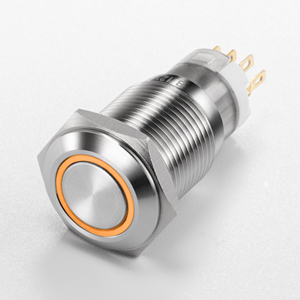 Interruptor de Botón Pulsador Momentáneo de Acero Inoxidable IP65, 16/19/22mm, Anillo Iluminado Rojo/Verde, 24V 3A 1NO, Interruptor Táctil Capacitivo - Product Image 4