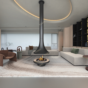 Cheminée suspendue à <span class=keywords><strong>bois</strong></span> <span class=keywords><strong>de</strong></span> style européen personnalisée, montée sur le <span class=keywords><strong>toit</strong></span>, poêles à <span class=keywords><strong>bois</strong></span>, cheminée suspendue pour salon - Product Image 1