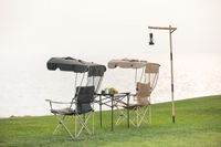 Chaise de pêche pliante légère pour ombrage, chaise de lune de loisirs de plage, chaise pliante à double usage assise et couchée pour le camping