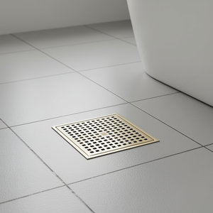 Desagüe de ducha cuadrado de 6 pulgadas, diseño moderno, acabado pulido anticorrosión para uso en baño - Product Image 2