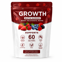 Gummies de Biotine Haute Puissance 10000mcg pour la Croissance des Cheveux, la Santé de la Peau et des Ongles – Complément pour Adultes et Adolescents – 60 Comprimés à Croquer – OEM Privé