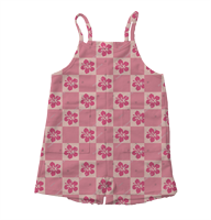 Combinaison rétro en gaufre pour petite fille, bretelles spaghetti, imprimé floral, tenue décontractée pour les vacances d'été, vêtements de plage mignons pour enfants