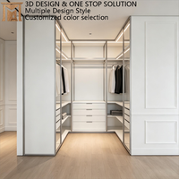 Muebles de Dormitorio Principal Modernos de Lujo en Melamina, Juego Personalizable, Combinado con Tiras de Luz LED para Toda la Casa, Armario