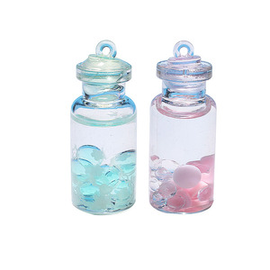 Pop Clear Luminous Liquid Multicolor Bobo Drift Bottle Glass Liquid Keychain Pendant Hand Handle