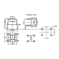 Interrupteur tactile étanche 12x12x10mm, boutons micro DIP 4 broches, 12V DC 0,5A