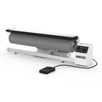Machine à repasser à vapeur rotative professionnelle pour blanchisserie, avec table de repassage à rouleaux et support pour draps