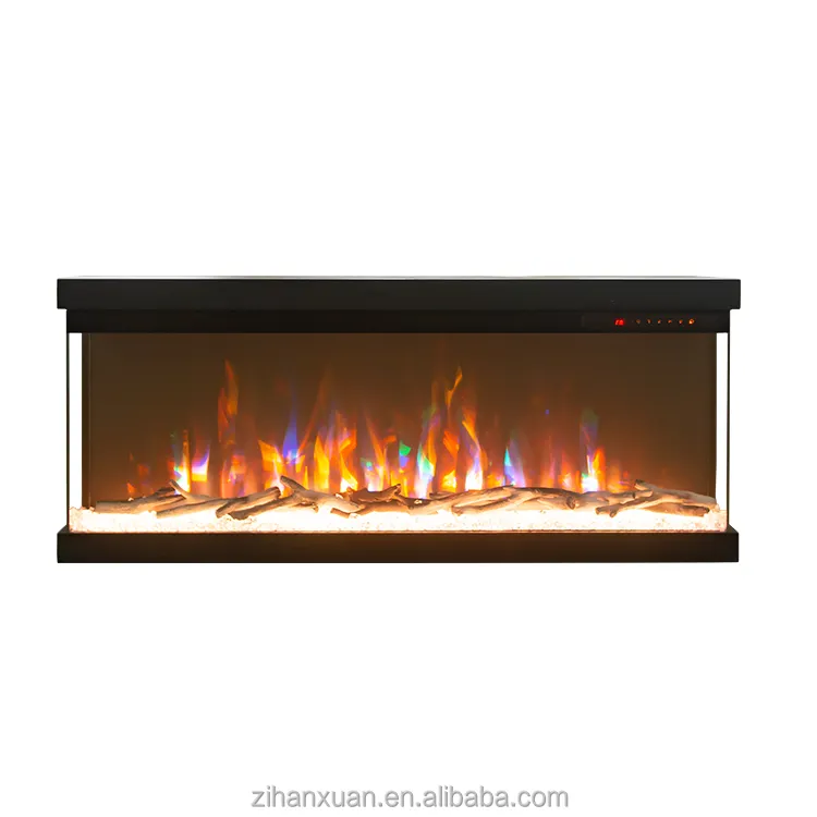 ZHX Factory wholesale modern luxury LED insert decoration realistic flame 3 sided electric fireplaces