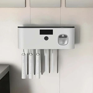 Support mural en gros avec distributeur de dentifrice, rechargeable par USB, pour l'organisation de la salle de bain à la maison et à l'hôtel - Product Image 4