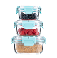 Boîte à lunch hermétique en verre, récipient alimentaire avec couvercles iqoo, livraison gratuite