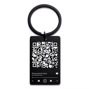 พวงกุญแจ<span class=keywords><strong>เพลง</strong></span> chavourite วงแหวนสแกน QR ชุบโรสโกลด์พวงกุญแจเพลง - Product Image 4