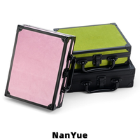 Boîtes de présentation de bijoux portables en aluminium en gros, étuis de rangement de bijoux de voyage vides, logo personnalisé pour les détaillants de bijoux et les expositions