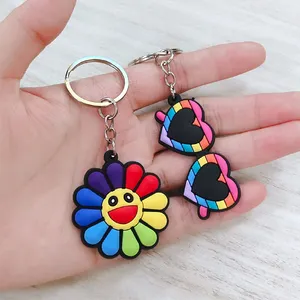 Wholesale Personalized 2d 3d Keyring Plastic Custom Logo Key Chain Promotional Soft Toy Pvc Rubber Keychain