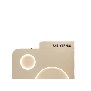 مكتب صالون مانيكير حديث باللون الوردي ، مكتب استقبال أمامي من الخشب بتصميم مكتب أمامي بسيط - Product Image 6