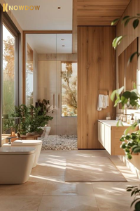 KNOWDOW Японский Zen Villa, бамбуковый шкаф для ванной комнаты, спа-курортная гардеробная станция высокого качества, высококачественный туалетный столик - Product Image 3