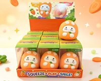 Jouets Squishy Lapin Carotte Jumbo Croustillant Pas Cher, Jouets Anti-Stress à Rebond Lent et Doux en Forme de Lapin et de Carotte à Presser