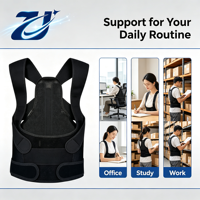 Correcteur de posture réglable, ceinture de soutien respirante en maille, redresseur d'épaules pour la maison, le bureau et les voyages