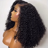 Peluca Rizada Birmana Natural de 30 Pulgadas, Peluca Frontal de Encaje HD Completo, Venta al por Mayor, Pelucas de Cabello Humano Virgen Vietnamita Original de Primera Calidad