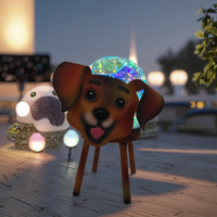 Lampe de jardin solaire LED pour animaux, décoration extérieure étanche en forme de chat et de lapin mignon pour patio et balcon.