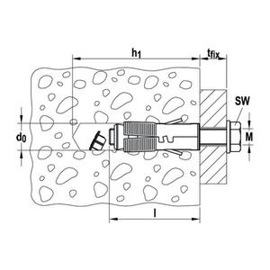 FISCHER - 500621 Anclaje de acero resistente con tornillo de cabeza hexagonal SLM - EAN 8001132006214 Anclajes mecánicos - Product Image 3